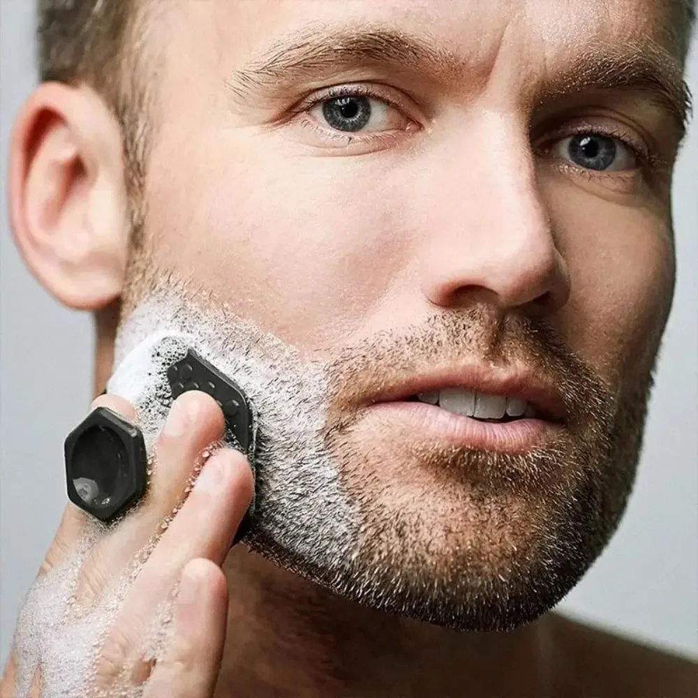 Silicone Face Scrubber Electric - แปรงซิลิโคนทำความสะอาดผิวหน้าสำหรับผู้ชาย แปรงทำความสะอาดผิวหน้าขนาดเล็ก ทำความสะอาดล้ำลึก นวดหน้า ทำความสะอาดผิวหน้า เครื่องมือความงาม