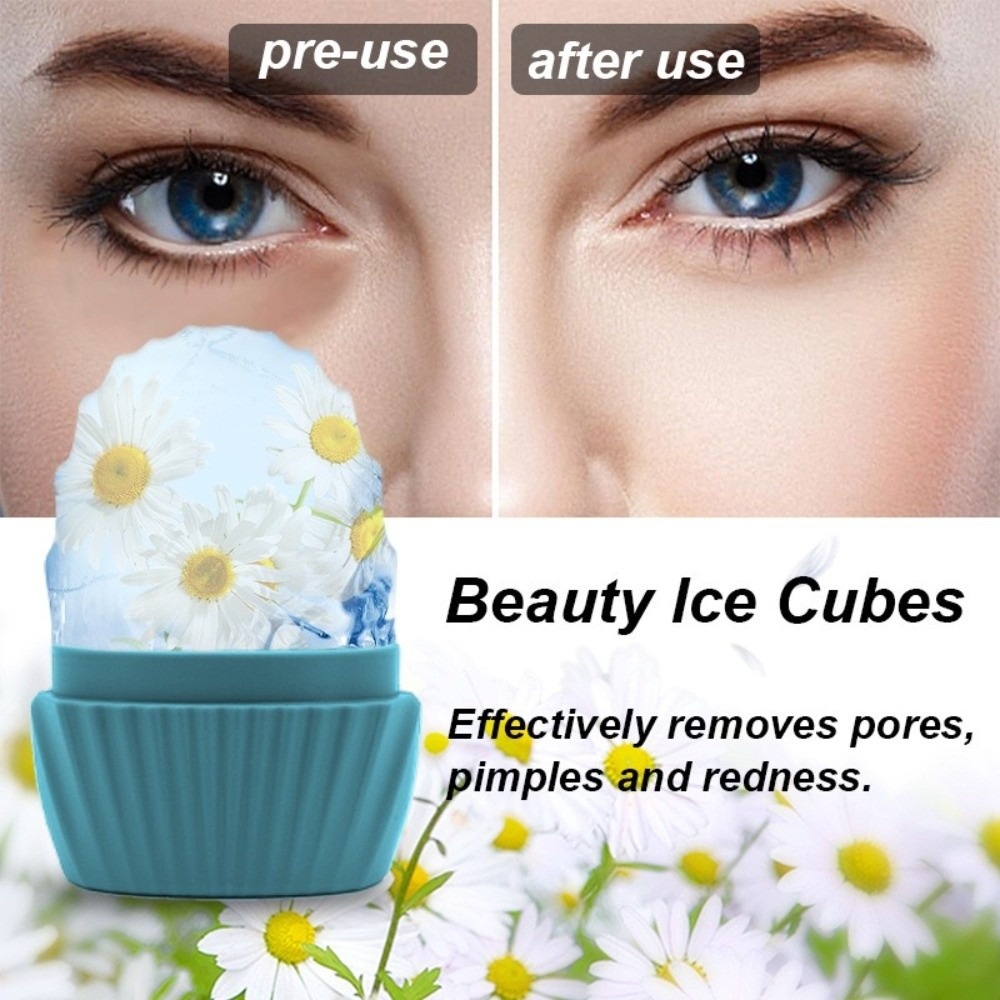 Face Ice Roller Puffiness - ลูกกลิ้งน้ำแข็งซิลิโคน ลดรูขุมขน ลดบวม บำรุงผิวหน้า แม่พิมพ์น้ำแข็งซิลิโคน ลดอาการบวมรอบดวงตา