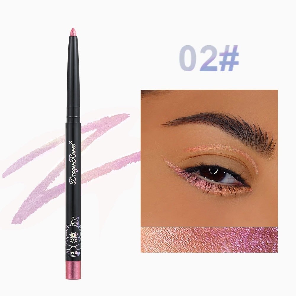 Waterproof Liquid Eyeliner Pen - อายไลเนอร์แบบปากกา กันน้ำ ประกายโครเมียมสีเขียวทอง ให้ลุคออโรร่า พร้อมเม็ดสีม่วง อายแชโดว์เมทัลลิก