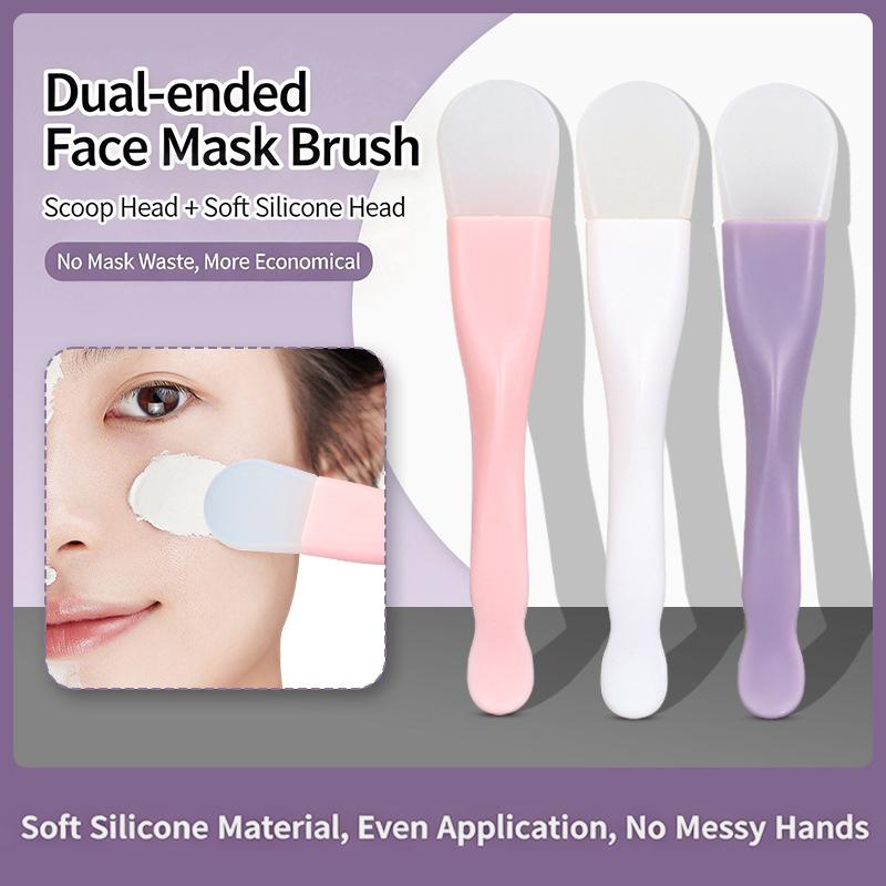 Silicone Face Scrubber Electric - 【M】แปรงซิลิโคนสองด้านสำหรับมาส์กหน้า 1/2/3 ชิ้น - ที่ขูดทำความสะอาดใบหน้า ใช้ซ้ำได้