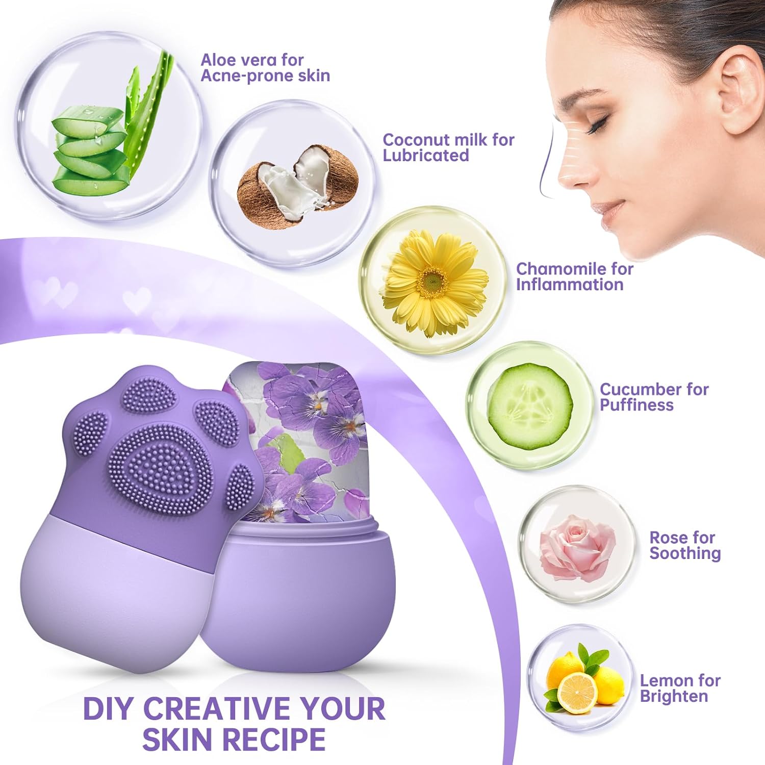 ลูกกลิ้งน้ําแข็งบนใบหน้าสําหรั - Face Ice Roller Puffiness บทวิจารณ์และราคา