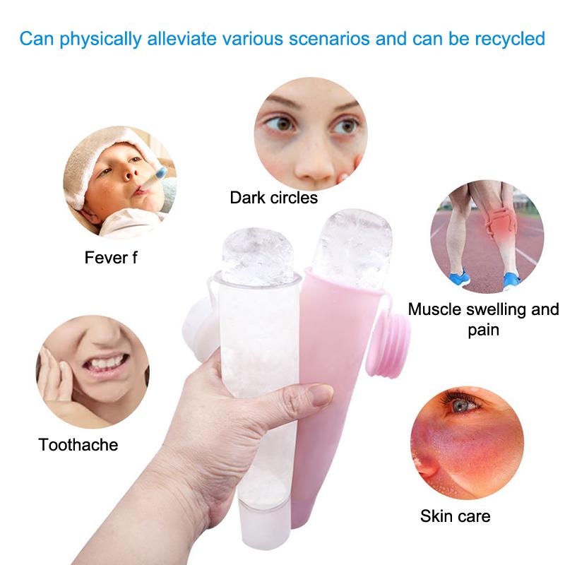 ถาดน้ำแข็งซิลิโคนรูปทรงลูกบาศก - Face Ice Roller Puffiness บทวิจารณ์และราคา