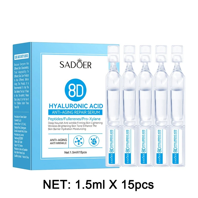 1 กล่อง 15 ชิ้น ไฮยาลูโรนิค แอ - Hyaluronic Acid Facial Serum บทวิจารณ์และราคา