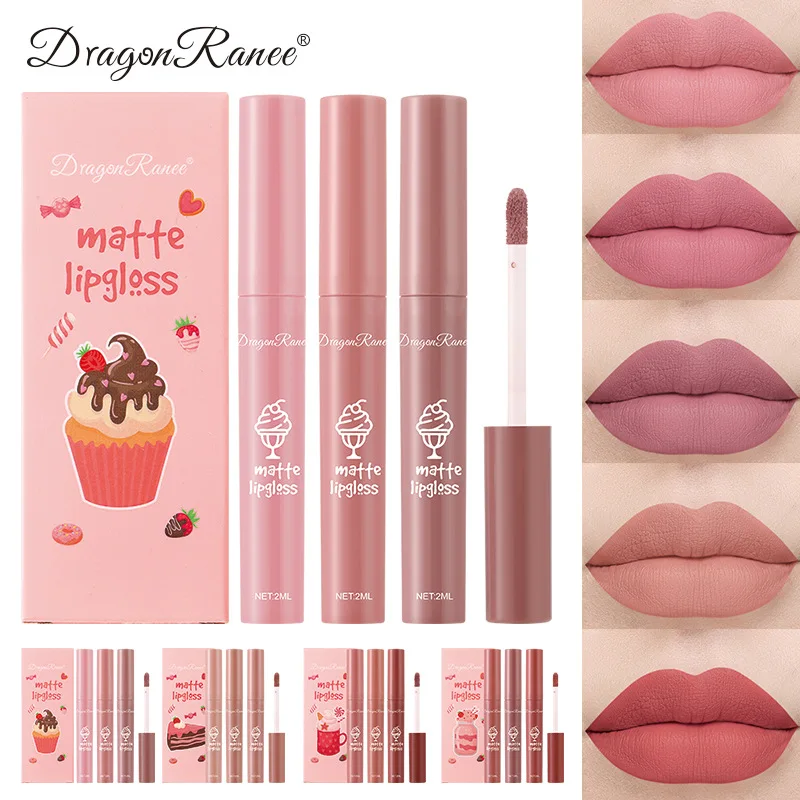 3 ชิ้น/เซ็ต เวลเวท แมท นู้ด ลิ - Matte Velvet Lip Tint Long Lasting บทวิจารณ์และราคา