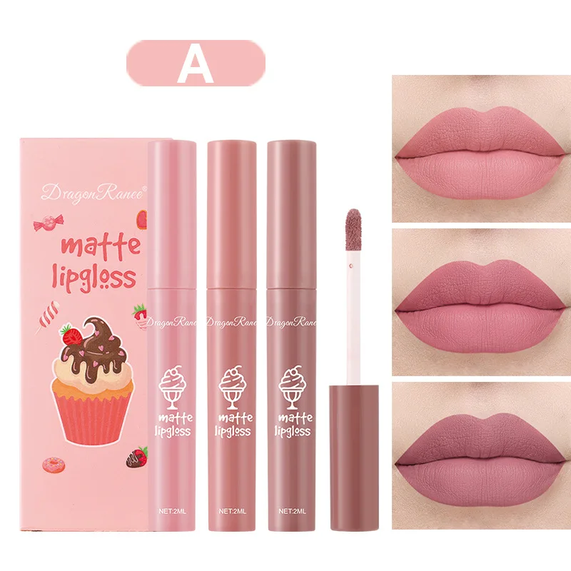 3 ชิ้น/เซ็ต เวลเวท แมท นู้ด ลิ - Matte Velvet Lip Tint Long Lasting บทวิจารณ์และราคา