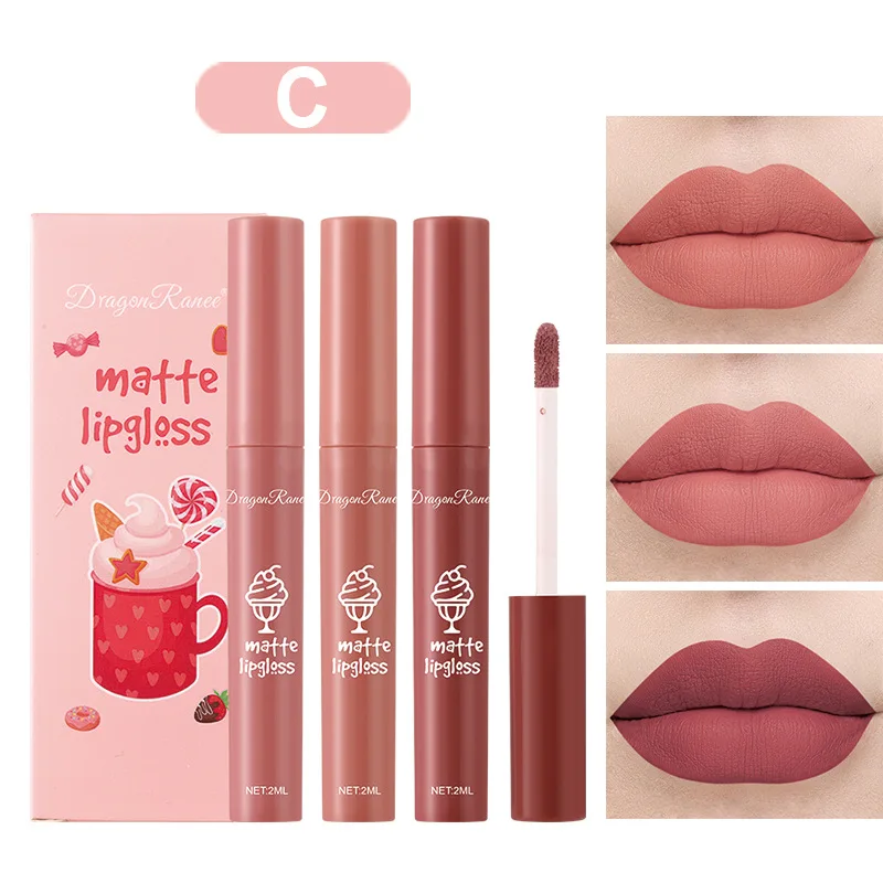 3 ชิ้น/เซ็ต เวลเวท แมท นู้ด ลิ - Matte Velvet Lip Tint Long Lasting บทวิจารณ์และราคา