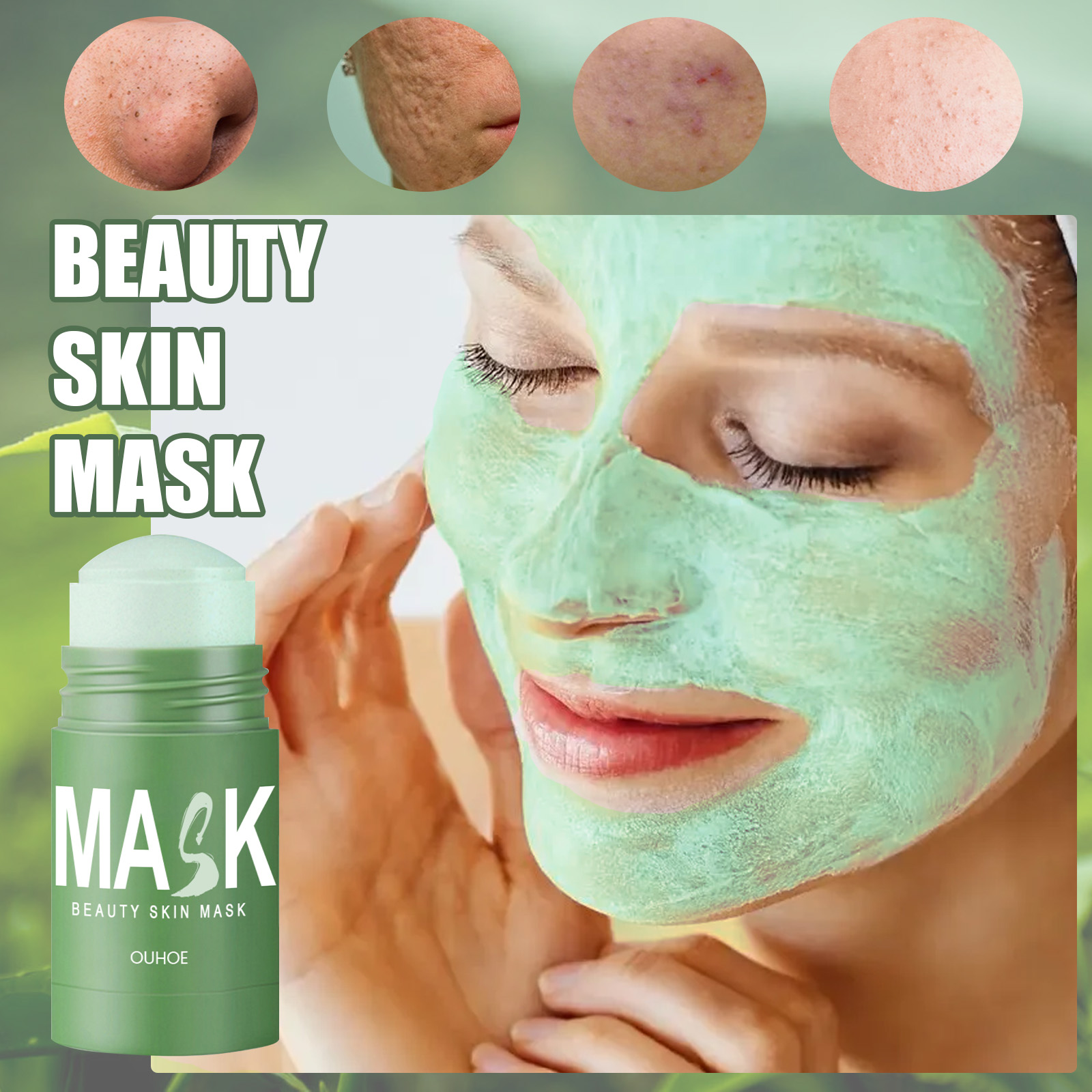 มาส์กชาเขียวแบบแท่ง - ทำความสะ - Green Tea Cleansing Clay Mask บทวิจารณ์และราคา