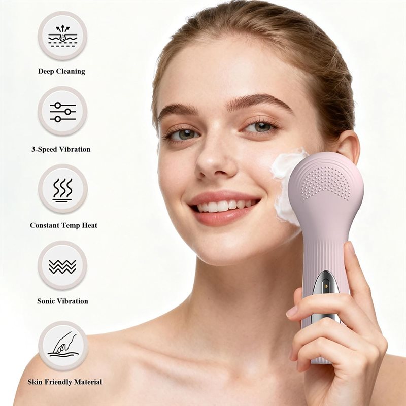 B15C แปรงทำความสะอาดผิวหน้าไฟฟ - Silicone Face Scrubber Electric บทวิจารณ์และราคา